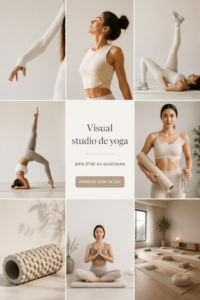Salle de yoga accueillante avec des tapis et une ambiance zen