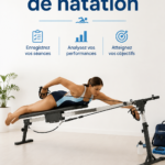Femme en train de nager avec des mouvements efficaces dans une piscine.