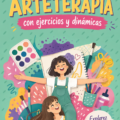 Une femme explore l'art-thérapie avec des crayons et de la peinture, exprimant sa créativité.