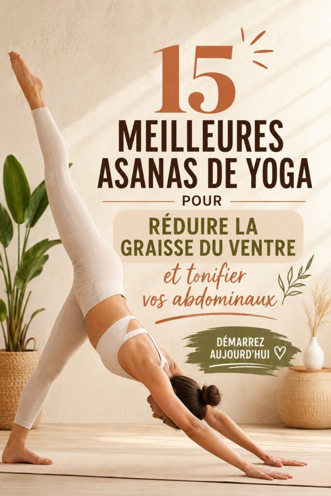 Femme pratiquant le yoga avec des asanas pour un ventre tonique