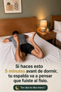 Femme effectuant des étirements de relaxation du dos avant le coucher