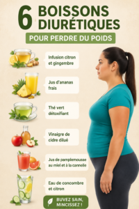 Une sélection de boissons diurétiques fraîches et colorées parfaites pour accompagner une perte de poids.