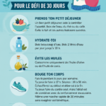 Femme faisant du yoga dans un parc pendant un défi de fitness de 30 jours.