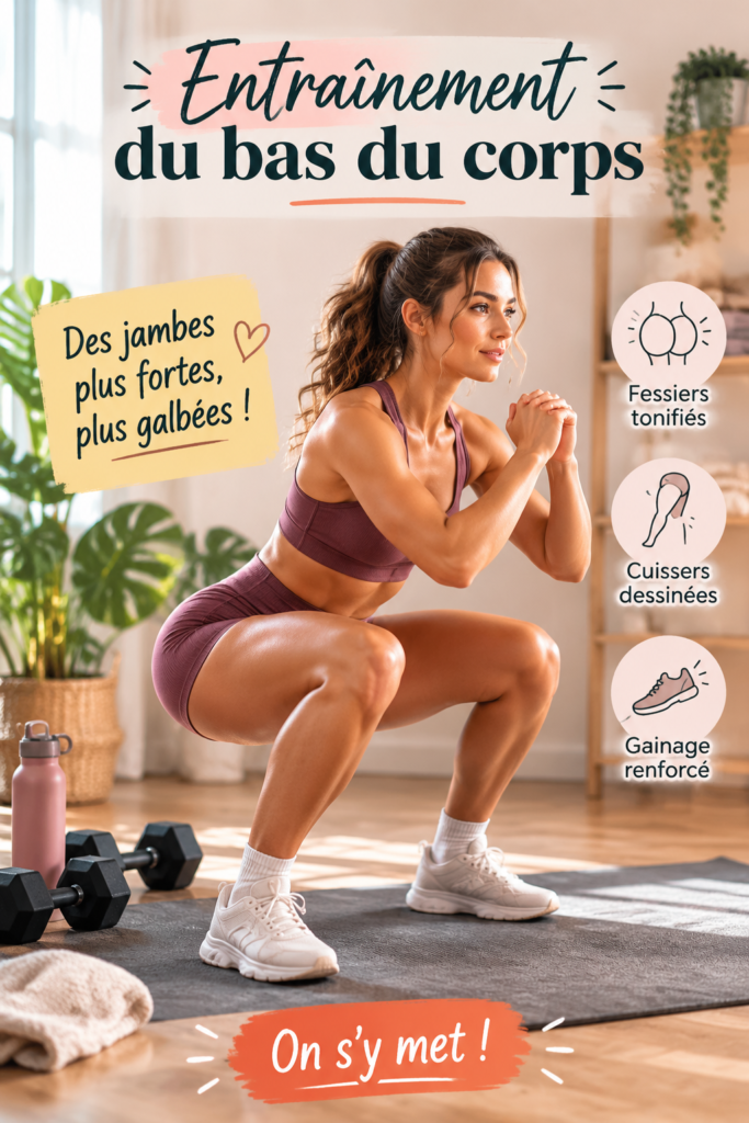 Femme réalisant des squats pour tonifier son bas du corps