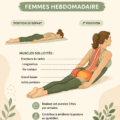 Femme débutante en train de faire des exercices de fitness à la maison
