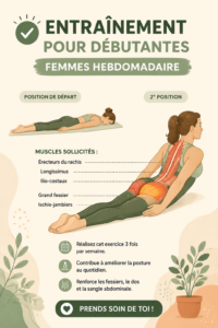 Femme débutante en train de faire des exercices de fitness à la maison