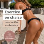 Femme assise sur une chaise réalisant des exercices pour tonifier ses fessiers