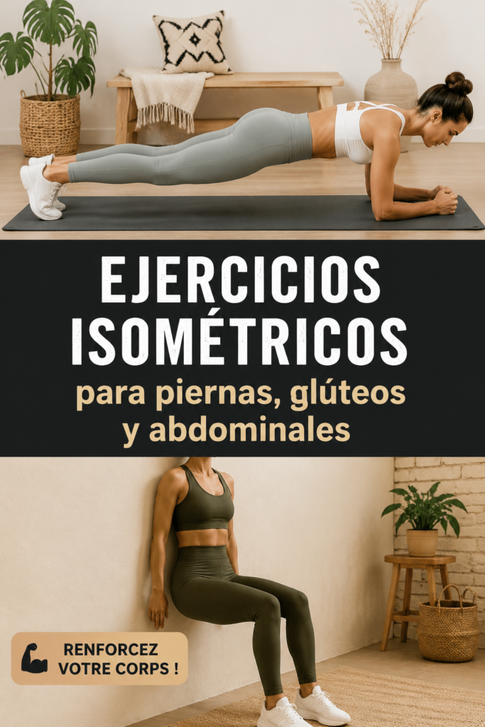 Femme effectuant un exercice isométrique pour les jambes à la maison