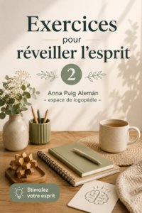 Femme pratiquant des exercices pour stimuler son esprit à la maison.