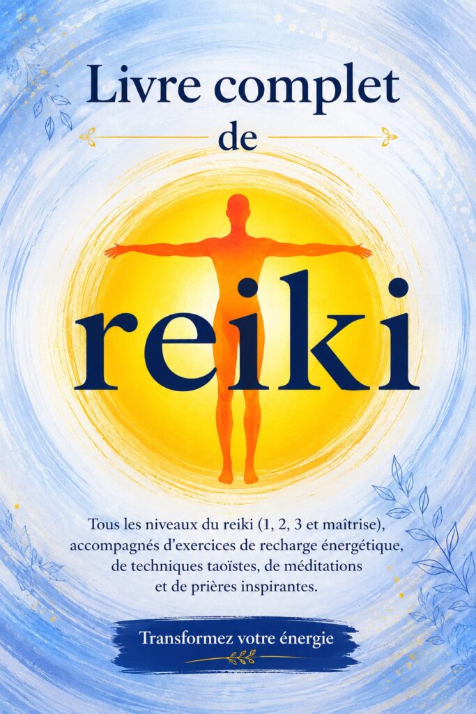 Couverture du livre sur le Reiki par José María Jiménez Solana, promouvant le bien-être et la relaxation.