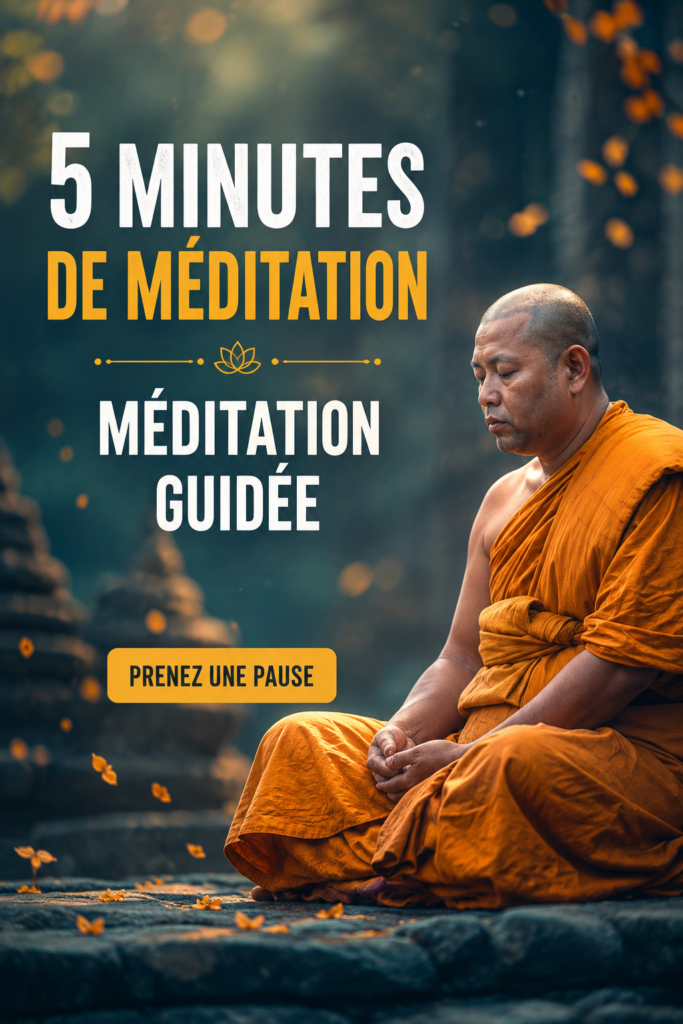 Femme méditant paisiblement dans un environnement zen