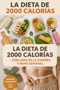 Photo d'un plat équilibré pour un menu à 2000 calories, illustrant la diversité des ingrédients.