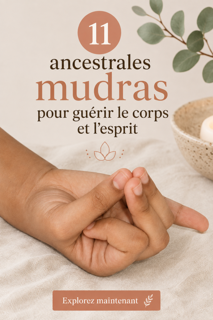 Femme en méditation pratiquant un mudra pour le bien-être