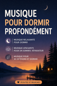 Femme écoutant de la musique relaxante au coucher, ambiance sereine