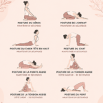 Femme pratiquant le yoga dans une chambre calme, préparant un sommeil reposant