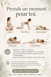 Femme pratiquant le yoga pour réduire le stress dans un environnement apaisant.