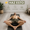 Femme pratiquant le yoga dans un cadre paisible pour se relaxer et mieux dormir