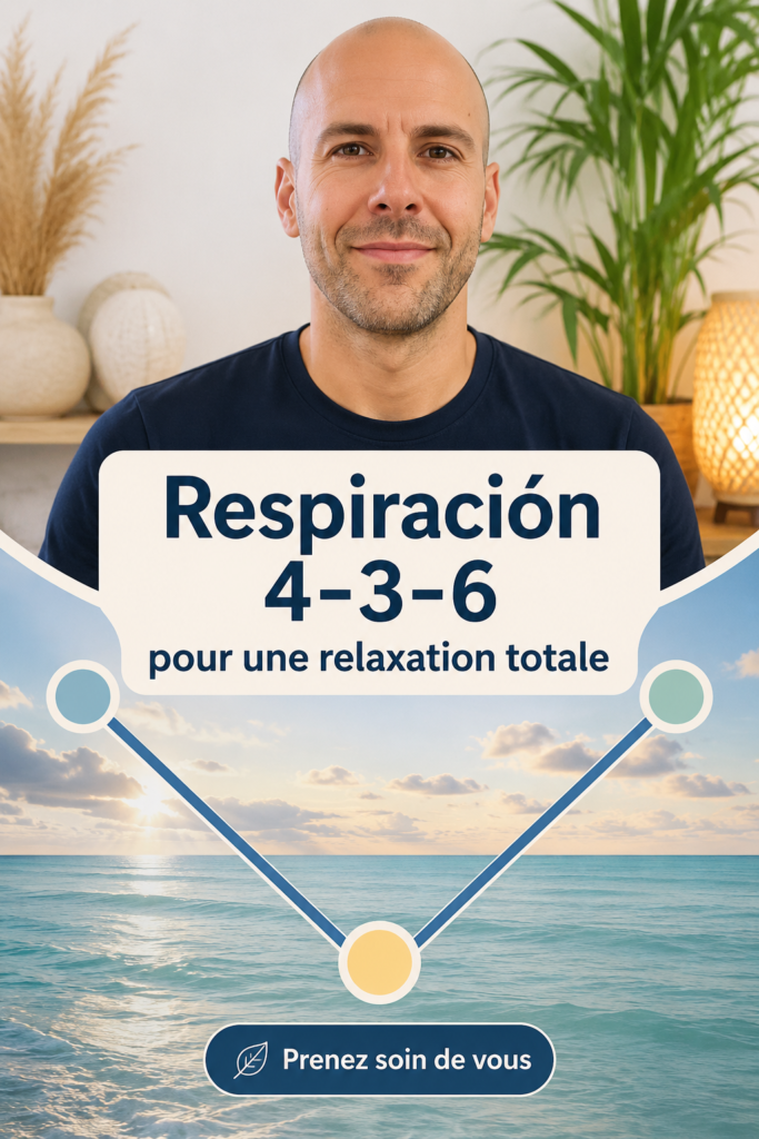 Femme méditant en pratiquant la respiration 4-3-6, enveloppée dans une ambiance calme