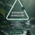 Femme pratiquant la respiration triangulaire dans un cadre paisible