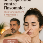 Femme pratiquant la respiration calme avant de dormir