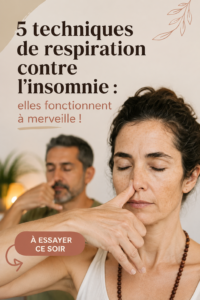 Femme pratiquant la respiration calme avant de dormir