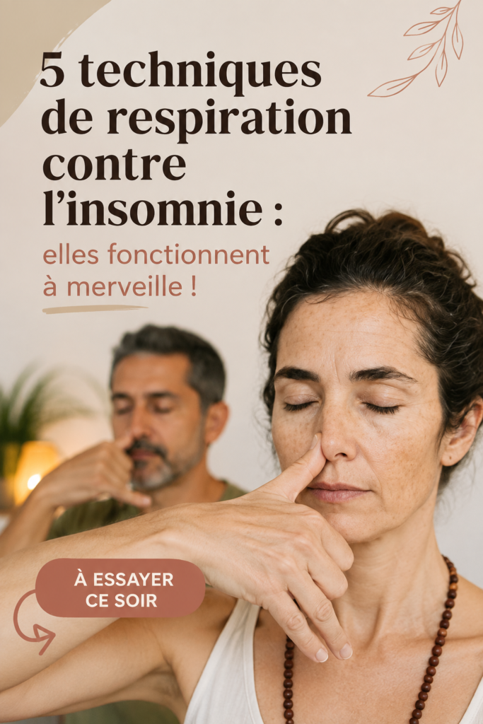 Femme pratiquant la respiration calme avant de dormir