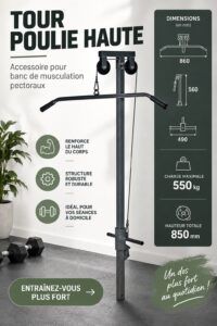 Femme utilisant un accessoire de bench press dans une salle de gym moderne.