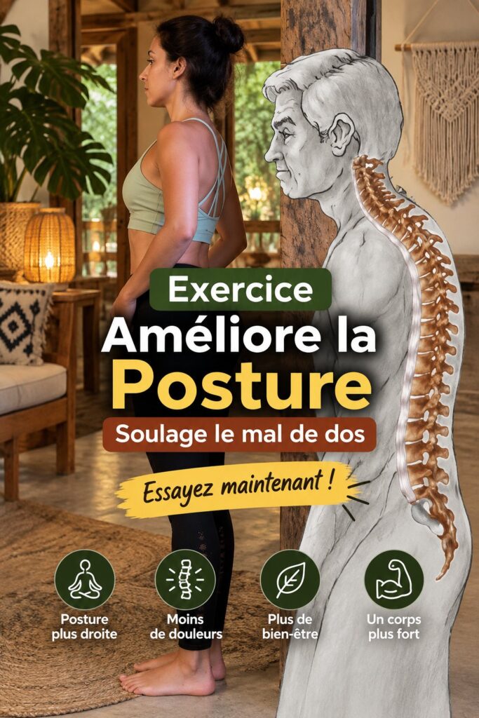 Exercices de yoga pour améliorer la posture et réduire les douleurs au dos.