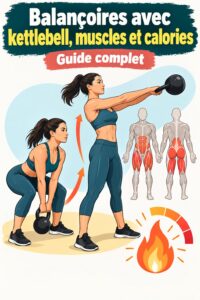 Femme réalisant un kettlebell swing pour renforcer son corps