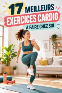 Femme faisant des exercices de cardio à la maison