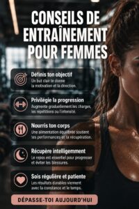 Femme s'entraînant avec un sourire, combinant fitness et bien-être au quotidien.