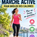 Femme marchant avec énergie dans un parc lors d'un entraînement de 12 minutes