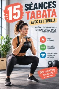 Femme faisant un entraînement Tabata avec kettlebell dans un parc