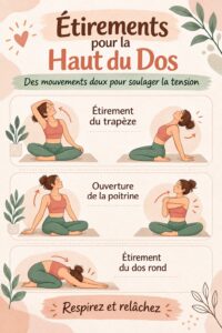 Femme faisant des étirements doux pour soulager son dos