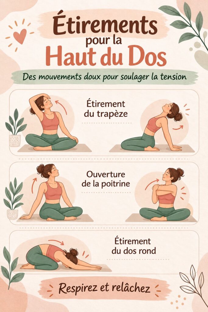 Femme faisant des étirements doux pour soulager son dos