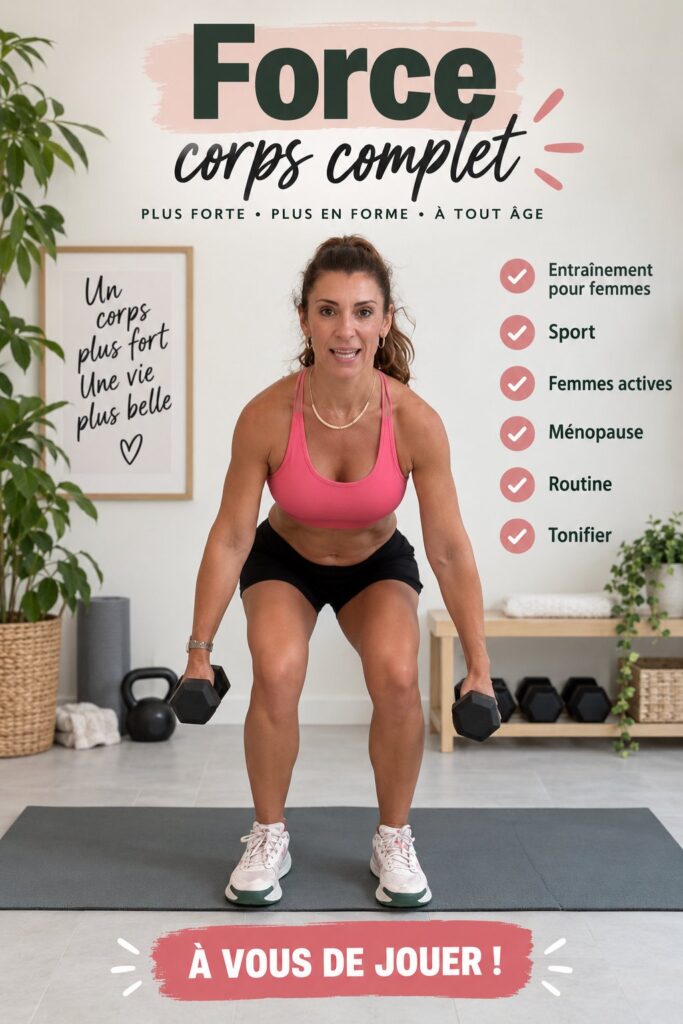Femme entraînant son corps avec des exercices tonifiants, ambiance chaleureuse et motivante