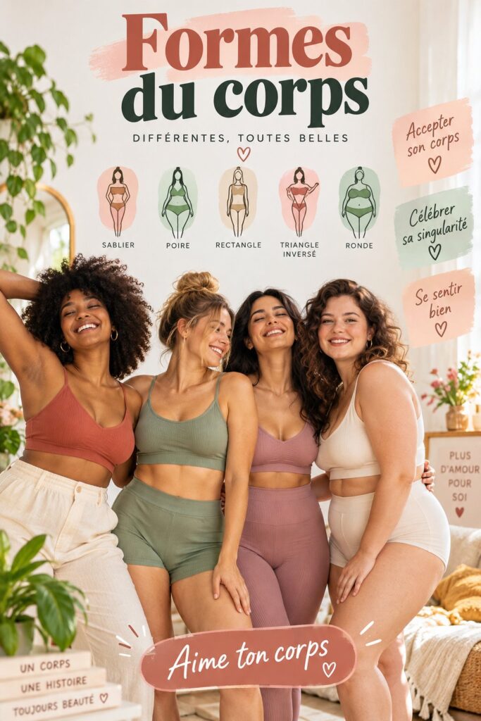 Un groupe de femmes de différents types de corps célébrant leur diversité en plein air.
