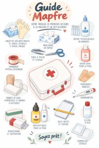 Guide pratique pour voyager avec bien-être et sérénité, carte du monde en arrière-plan.