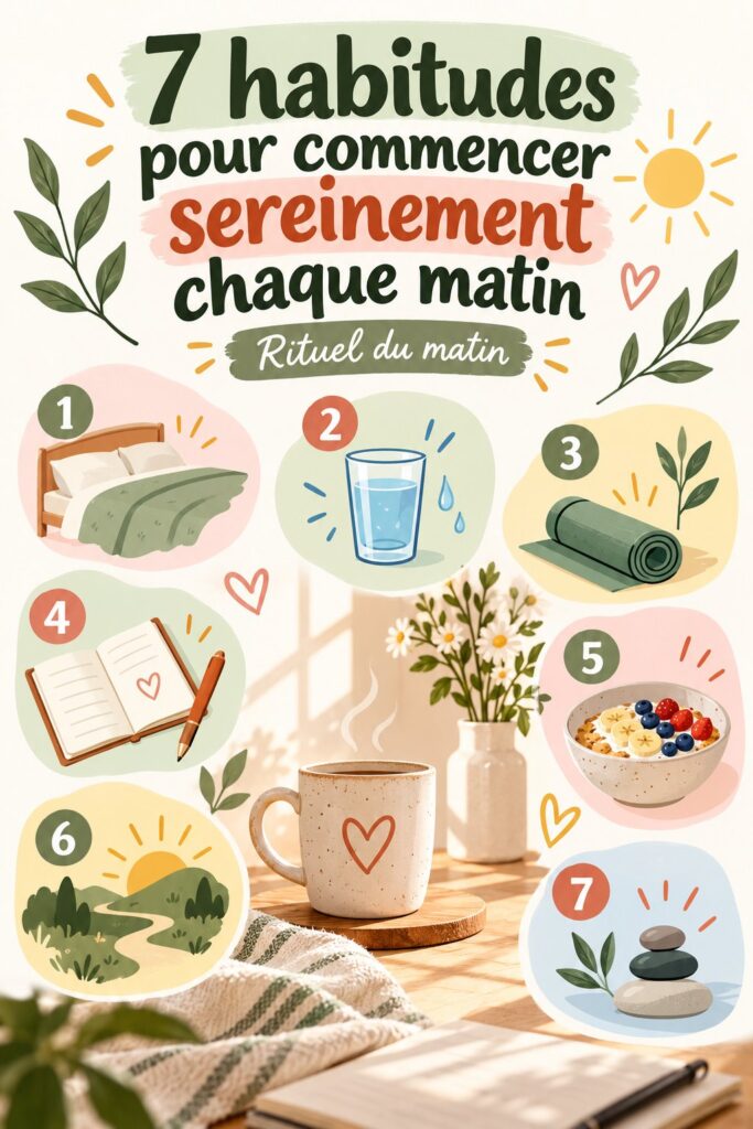 Femme pratiquant la méditation matinale dans un environnement calme