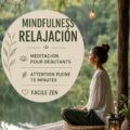 Femme méditant dans un environnement calme, représentant la sérénité et la relaxation.