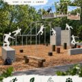 Parc Bulwell Forest avec des personnes pratiquant le parkour dans un environnement naturel