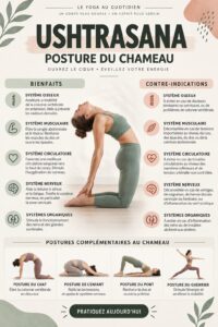 Femme effectuant la posture du chameau lors d'un cours de yoga en studio