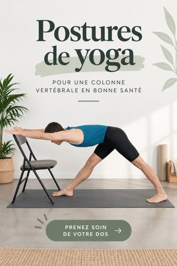 Femme pratiquant des postures de yoga pour renforcer sa colonne vertébrale dans un environnement calme