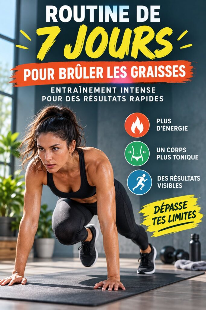 femme pratiquant une routine de fitness pour brûler les graisses en pleine nature