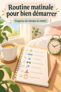 Une femme pratiquant le yoga au lever du soleil, symbolisant une routine matinale apaisante. Mot-clé : routine matinale.