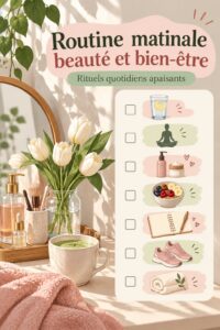 Femme pratiquant la méditation dans un cadre serein, intégrant le bien-être à sa routine matinale