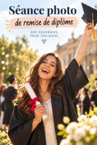 Femme heureuse en robe de diplômée posant avec son diplôme.