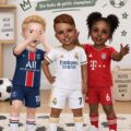 T-shirts colorés pour enfants avec motifs de football