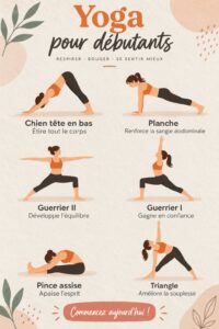 Femme pratiquant le yoga sur un tapis avec une lumière douce