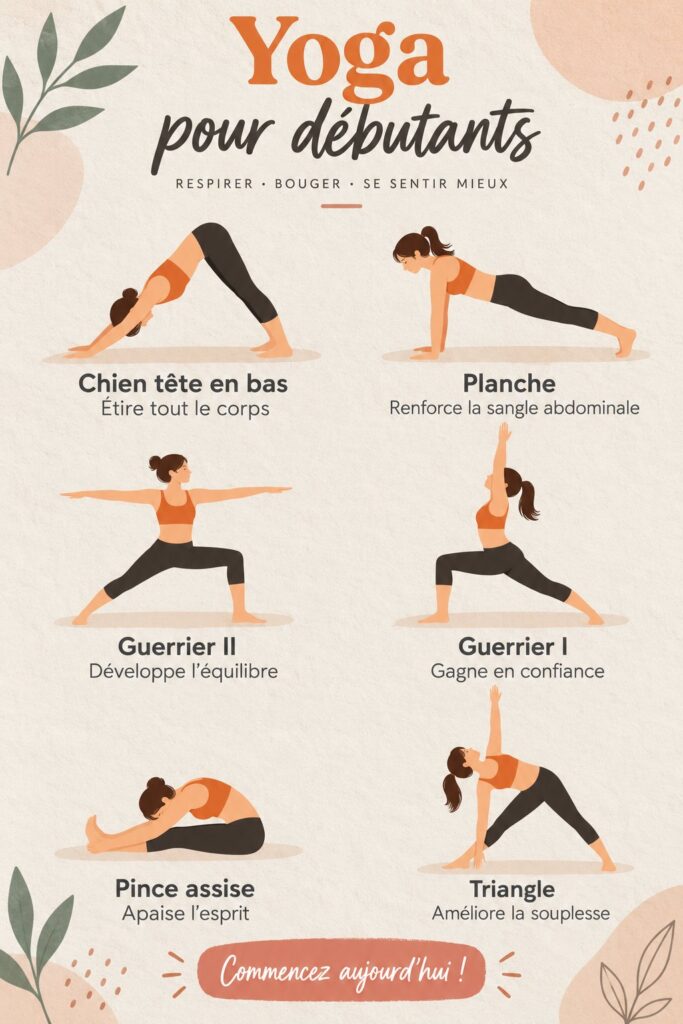 Femme pratiquant le yoga sur un tapis avec une lumière douce